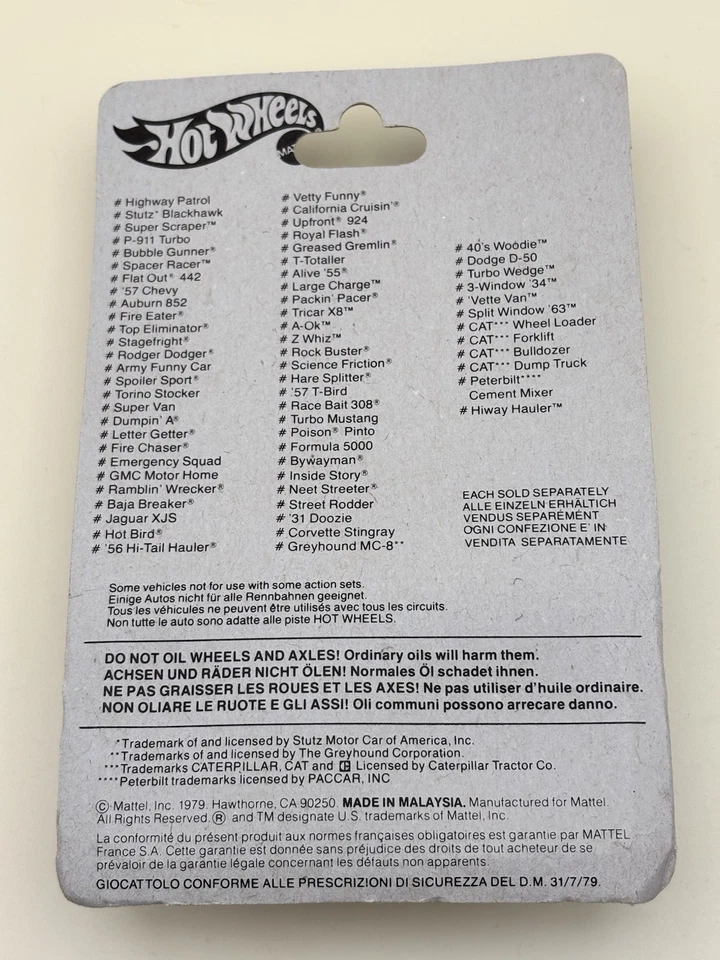 Hot Wheels Voiture Miniature Flying Colors Vintage Mattel Blister 1979 - Photo 2/4