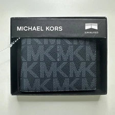 NWT Michael Kors Jet Set Men’s Slim Billfold Wallet - Beautiful Blue