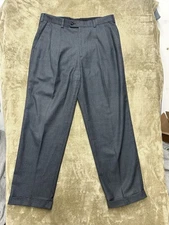 Perry Ellis Portfolio Dress Pants Mens Size 34X32 Gray Plaid Modern Fit