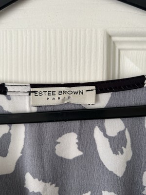 Estee Brown Paris Leopard Black And White Dress Size 10 | eBay UK