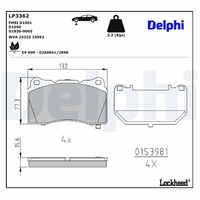 Bremsbelagsatz Scheibenbremse Delphi LP3362 FüR Chevrolet Camaro Hyundai Genesis