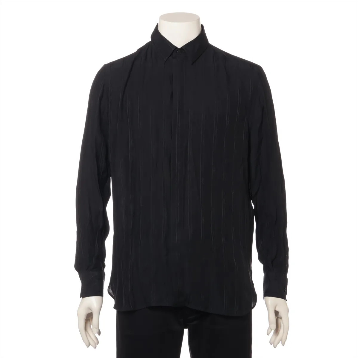 Saint Laurent Paris 23 anni camicia seta 38 uomo nero 646850