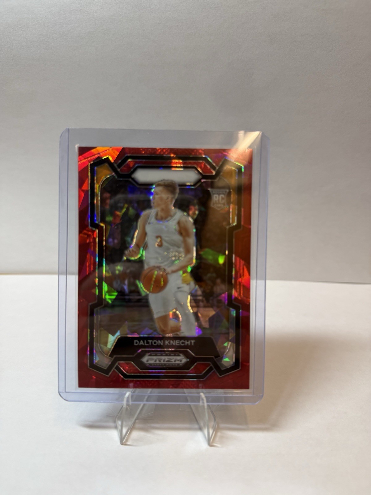 Dalton Knecht 2024 Panini Prizm Draft Picks  Red Cracked Ice RC # 50
