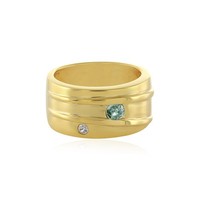 Cavill Damenring 0,26Ct Zirkon Gelbvergoldet 925 Silber Zweifarbig