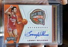 2019-20 Panini Chronicles - Hall of Fame Autographs Lenny Wilkens #HF-LWI Red...