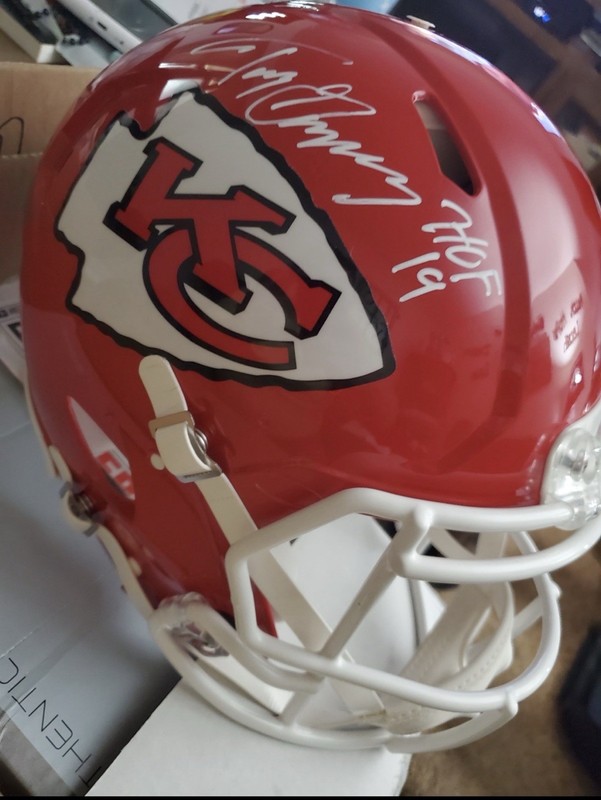 Tony Gonzales Signed Kansas City Chiefs Football Helmet, Original
