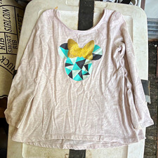 Disney Jumping Beans Girls 5 Minnie Mouse LS T-Shirt Pink Geometric