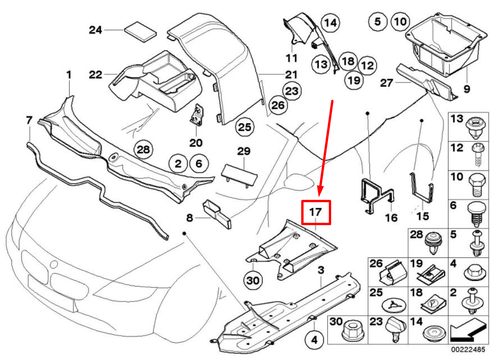 BMW Z4 Coupe E86 Activated Charcoal Filter Cover 7895927 51717895927 NEW GENUINE - Picture 4 of 4