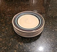 SET OF 5 Gibson Elite EVERSTON TEAL 8 3/8" Salad Plates