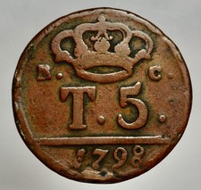 NAPOLI - FERDINANDO IV -AE/ 5 TORNESI 1798