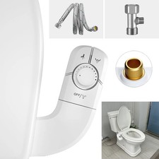 Bidet Fresh Water Dual Spray Kit Non Electric Toilet Seat Attachment Cold Wash