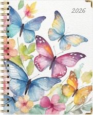 2026 Planner, 8.5"x11": 14 Months 8.5 x 11, Watercolor Butterflies