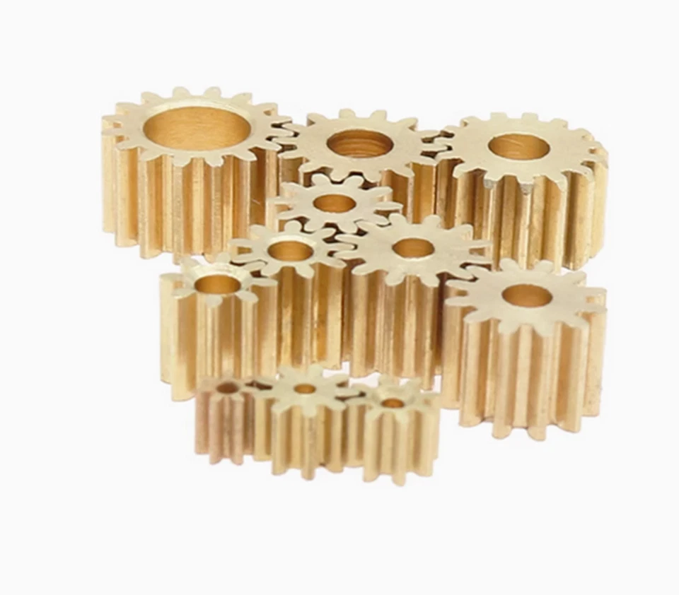 Zahnräder Modul 0,3 0,5 aus Messing 7 8 9~16 Zähne - Messing Stirnrad Zahnrad - Bild 4 von 4