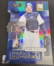 Donruss Elite Prime Numbers Mike Piazza Die-Cut #PN-6C /360 Mets 2001 Baseball