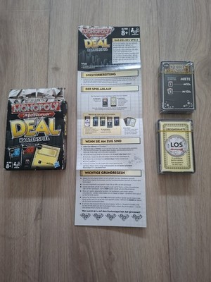 MONOPOLY MILLIONÄR DEAL KARTENSPIEL HASBRO PARKER 8+ 2-5 SPIELER UNBESPIELT