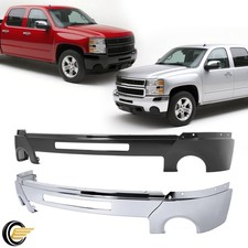 For Gmc Sierra 15002500hd 2007-2013 Front Bumper Face Bar Valance Chromeblack