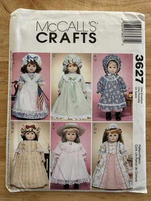 McCall s Crafts Pattern 3627 For 18  Doll Clothes Uncut FF