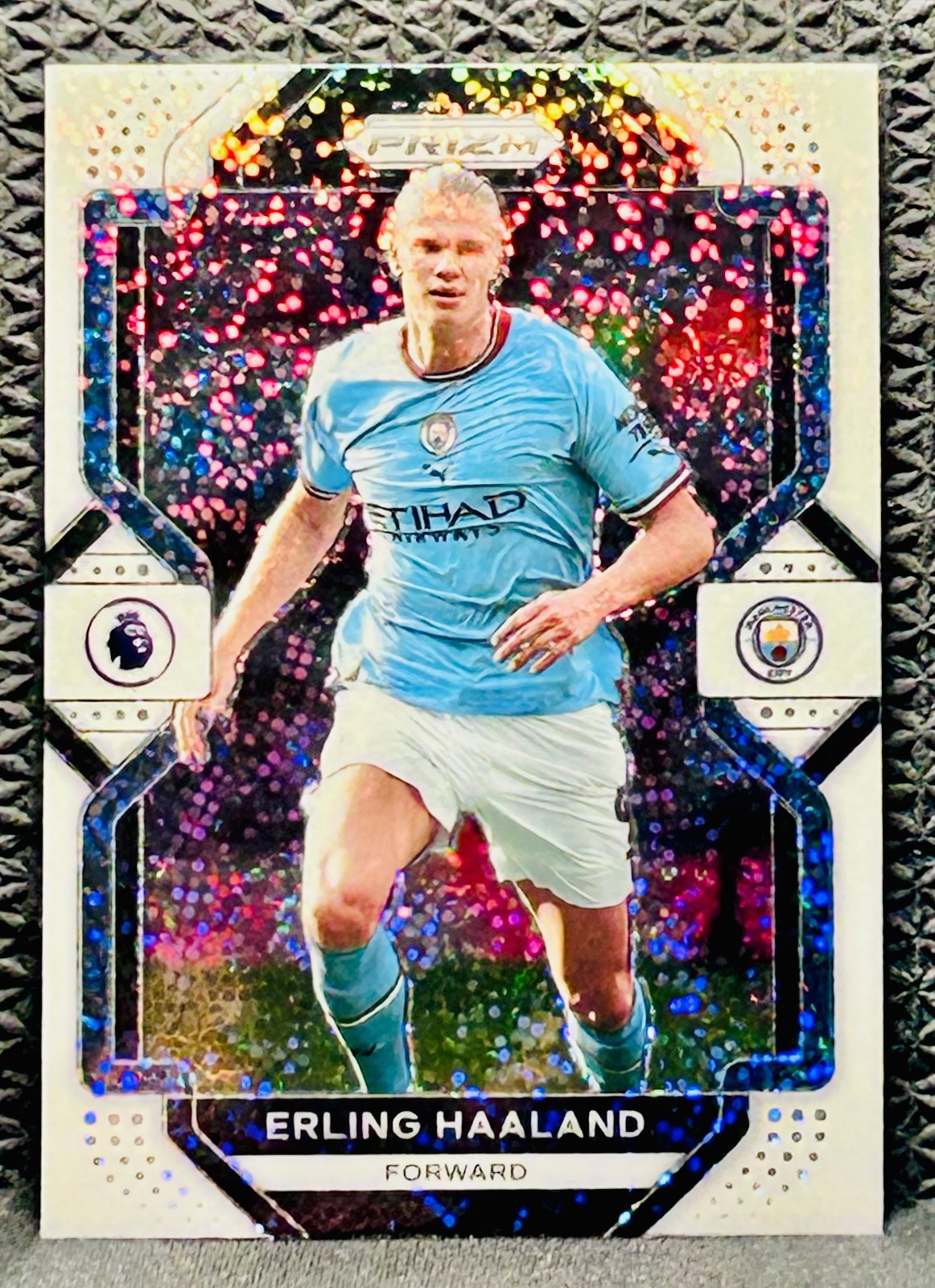 2022-23 Panini Prizm Premier League Erling Haaland WHITE SPARKLE! Rare SSP No. 9