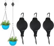 3Pcs Upgraded Retractable Plant Hanger Plant Pulleys For Hanging Plants Easy New