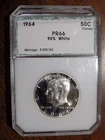1964 Kennedy Half Dollar Cameo Proof - Graded by PCI - PR66 CAMEO