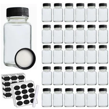 30 Pack 2oz Mason Jars with Lids,Empty Cosmetic Containers Round Airtight Gla...