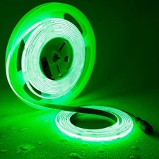 TOPAI 24V COB LED Strip Light Green Waterproof IP65 16.4ft/5M Dotless 480LED/...
