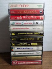 Country Christmas Lot Of 12 Cassette Tapes Tested Vintage Holiday Music Complete
