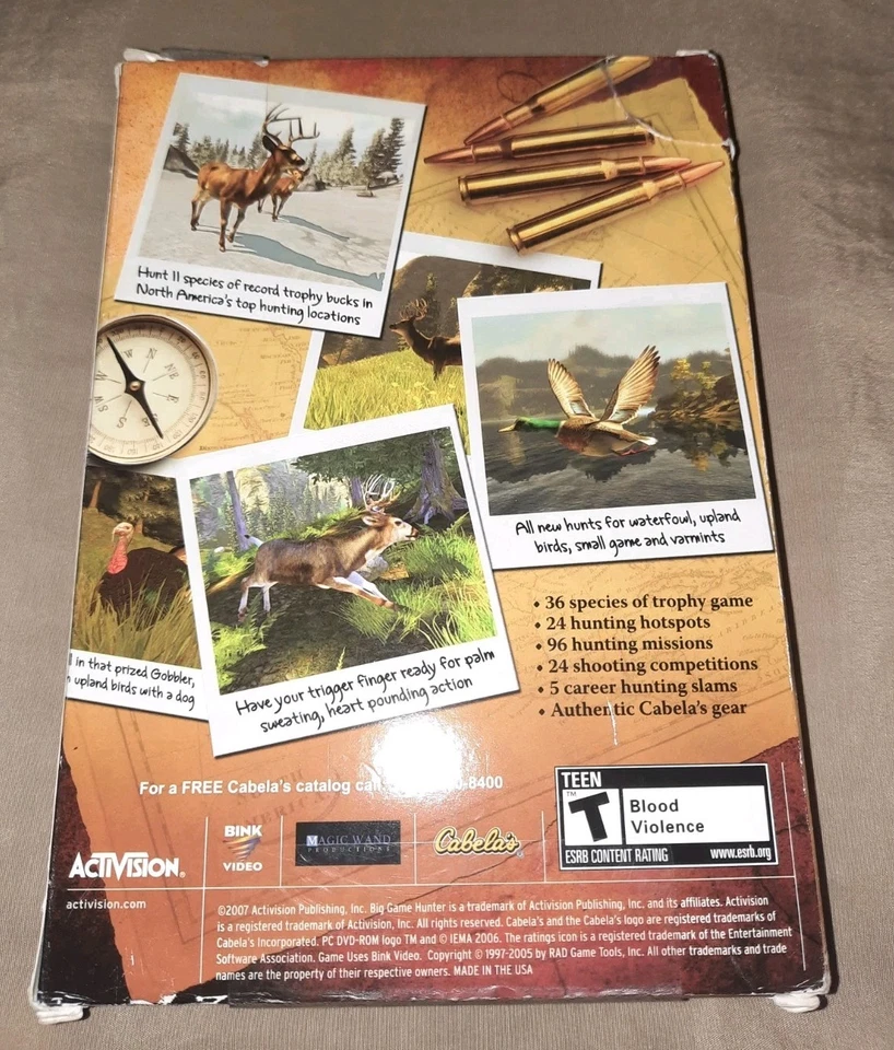 Cabela's Big Game Hunter: Trophy Bucks (PC DVD-ROM, 2007) NEW SEALED - Image 2 of 4