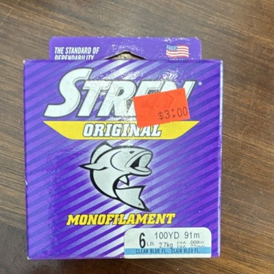 Stren Original Monofilament Fishing Line 6lb 100yd Clear Blue