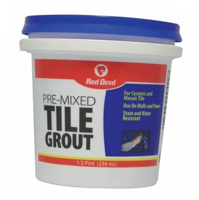 0422 Pre-Mixed Tile Grout - Professional Quality, 1/2 Pint White 1 - Pack