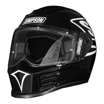 Simpson Motorcycle Speed Bandit Helmet - 12 O'Clock Black - Extra Large SPB121XL