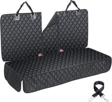 Wasserdicht Kindersitzunterlage-Hundedecke Auto Rückbank ISOFIX(Schwarz 