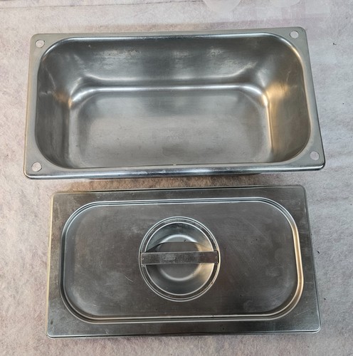 LION GENERAL BENTLEY Stainless Steel 1/3 Size Steam Table Pan 4" Deep w Lid #430