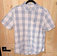 Vintage Penguin Munsingwear Shirt Mens M Slim Fit Plaid Short Sleeve
