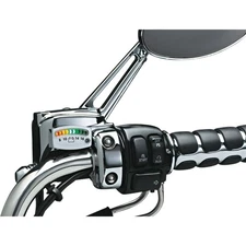 Kuryakyn LED Battery Gauge - Chrome - 2" x 3/4" x 3/16" OPEN-BOX 4219