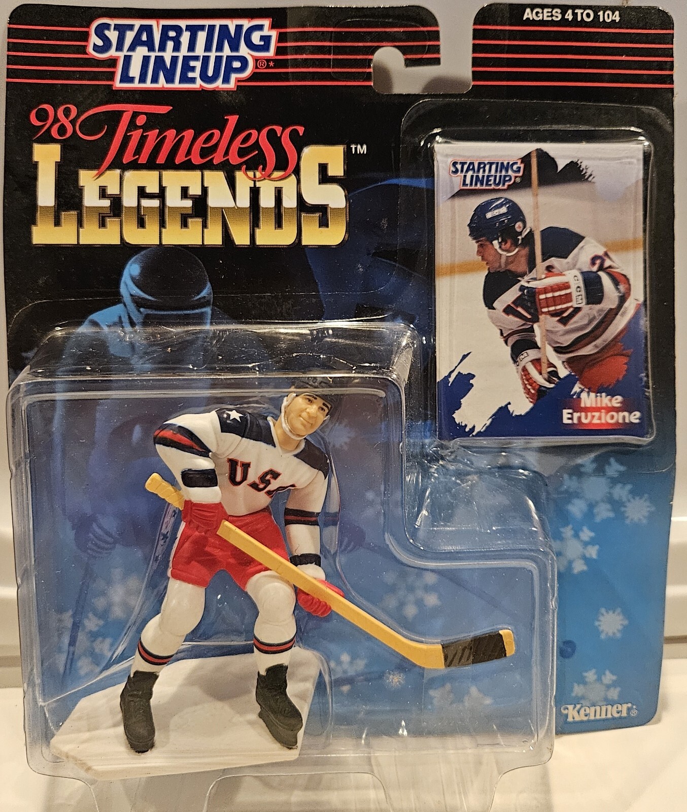 Figura de acción tarjeta Mike Eruzione de Mike Eruzione Timeless Lineup 98 Timeless Legends EE. UU.
