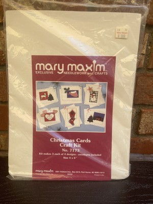 Mary Maxim Christmas Cards Crafts Kit 2001 #7173