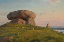 A Mound at Refsnaes 1885 by Carl Bloch Museum Giclee Art Print Ships Free