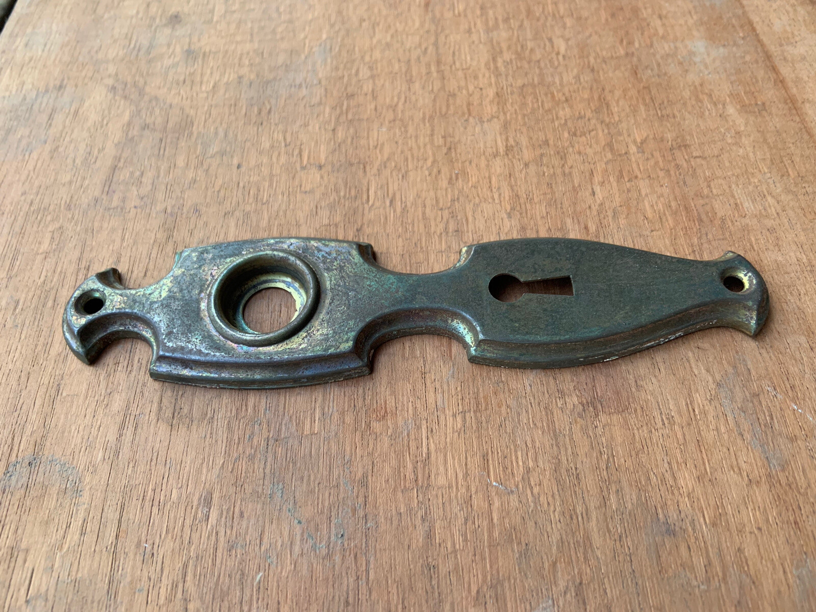 VINTAGE SINGLE ART DECO DOOR KNOB SKELETON KEY BACK PLATE RESTORE eBay