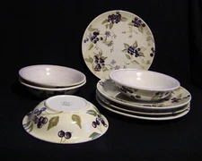 Tracy Porter Sage Tea Dinner Plates & Salad/Soup Bowls - Set of 4 (8 pc)