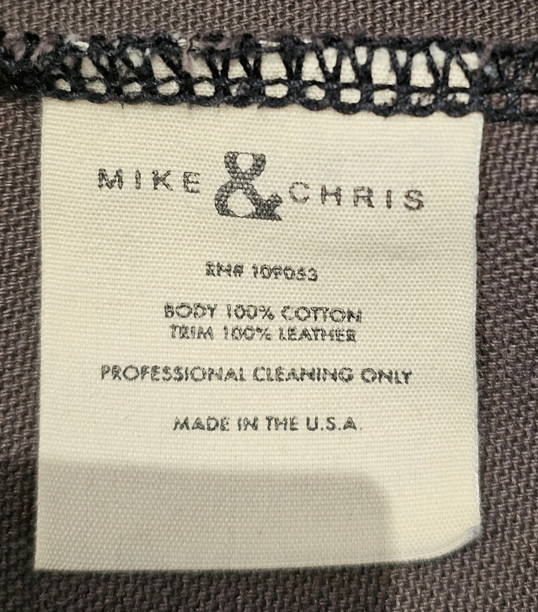 MIKE & CHRIS Brown Cotton & Genuine Leather Jacket Coat | eBay