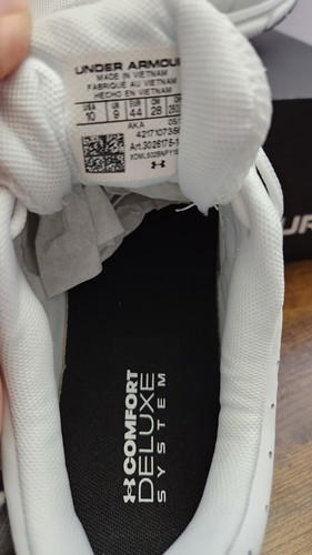 UA Charged Assert 10 White / Black NWB Mens Shoes Size 10 - Picture 6 of 7