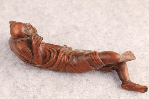Boxwood hand cast older figure statue netsuke collectable table home deco - Picture 6 of 8