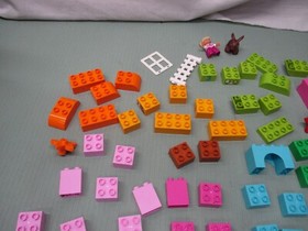 Lego Duplo Set 6071228 Pink Easter Chicken Farm lot fence window Rabbit Bunny