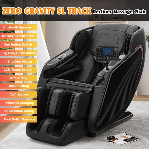 Electric Full Body Zero Gravity Massage Chair Recliner SL-Track Shiatsu Heat - Picture 2 of 25