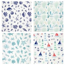 Seaside Coastal Nautical Tea Towels T Towel * Choice of Designs 100% Cotton