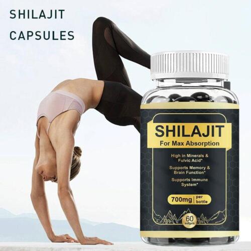 Reines Shilajit 700mg 60 Kapseln Asphaltum natürlich vorkommende Fulvosäure gentechnikfrei - Bild 3 von 7