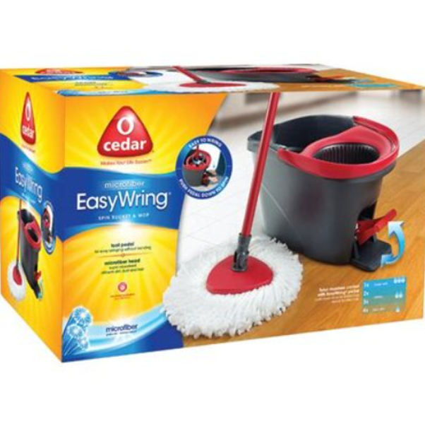 O-Cedar Easy Wring Spin Mop and Bucket System Powerful Cleaning with Less Effort
