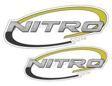 NITRO Vinyl Decal Boat Stickers 2 PC Set, 10