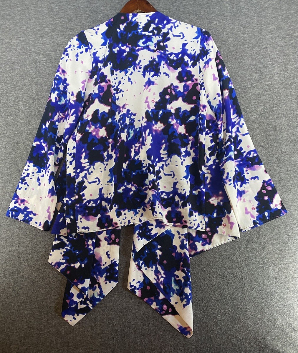 Belle Mama Maternity Open Front Cardigan Asymmetrical Hem Colorful